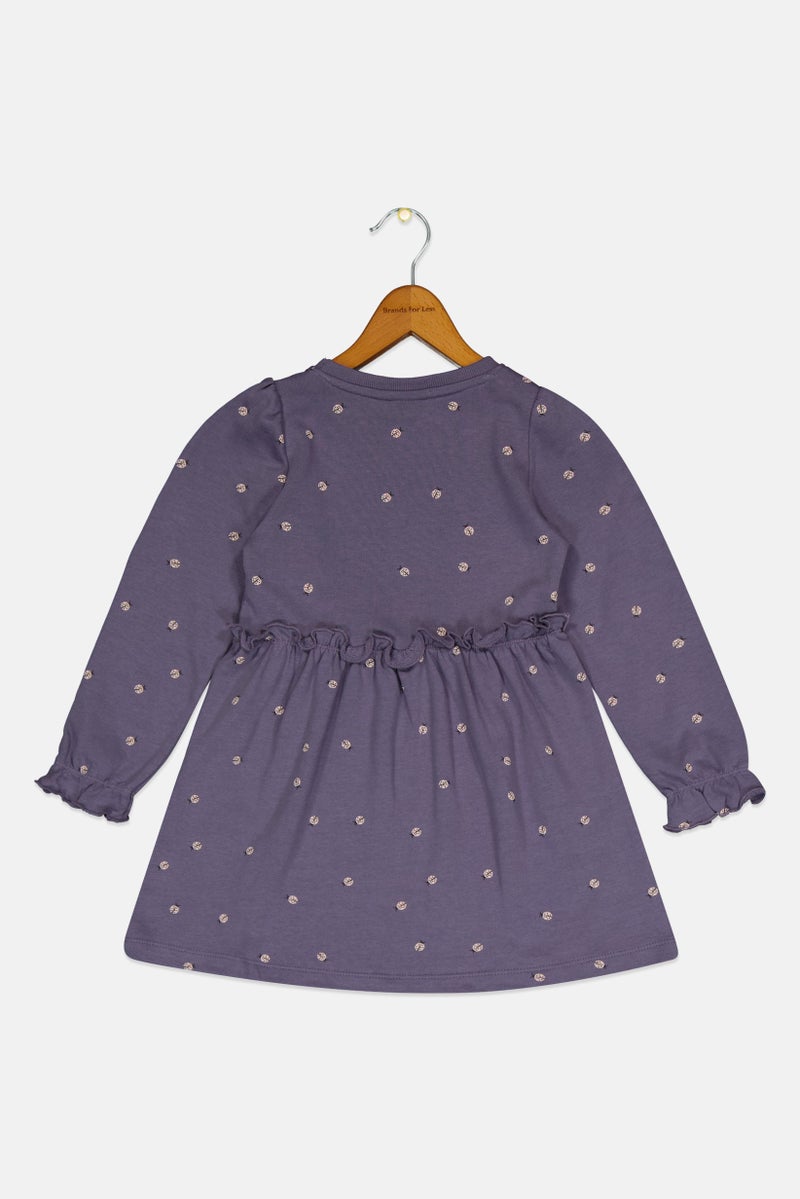 guppy Toddlers Girl Allover Print Dress, Multicolor - Image 2